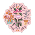 Pink Plants Sticker