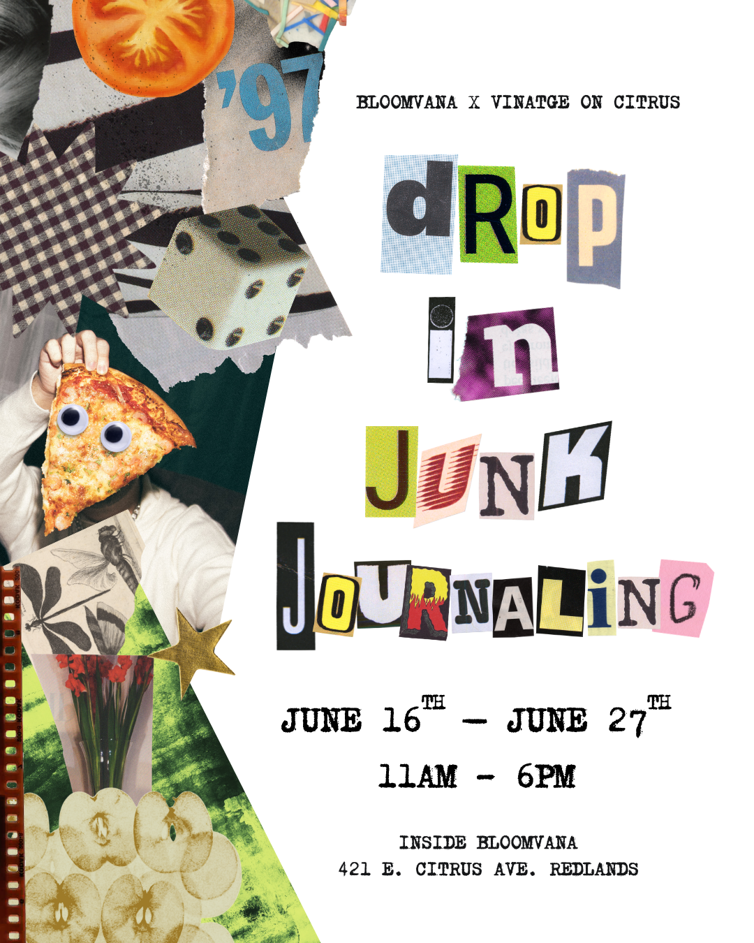 Drop in junk journaling
